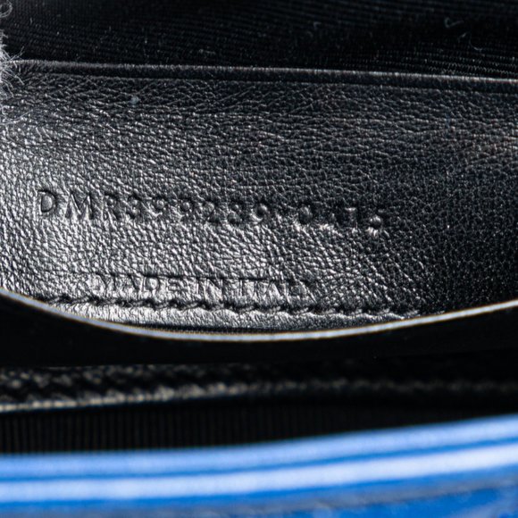 Saint Laurent YSL Monogram Baby Chai Chain Shoulder Bag 399289 Blue Leather W... - Picture 10 of 12